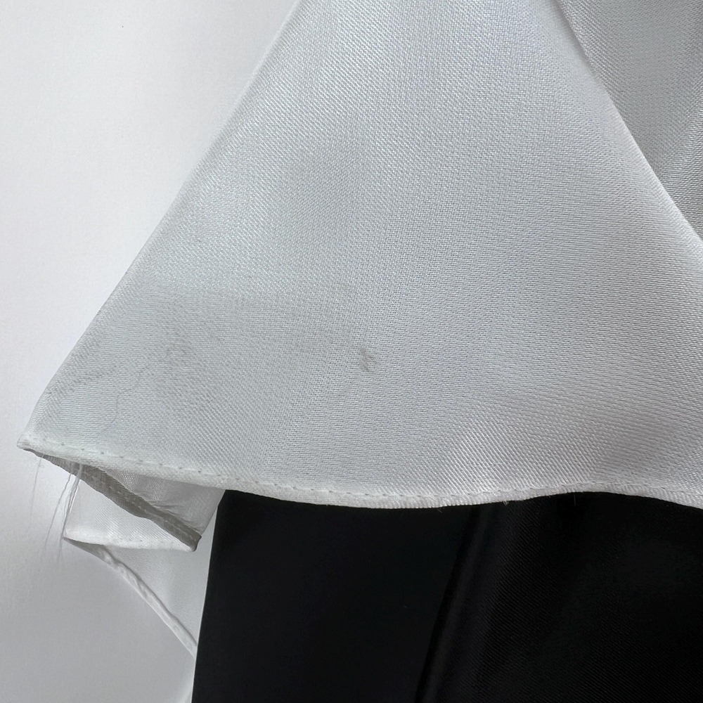 vintage 80s prom dress black and white bow 1980s - Picture 4 of 8